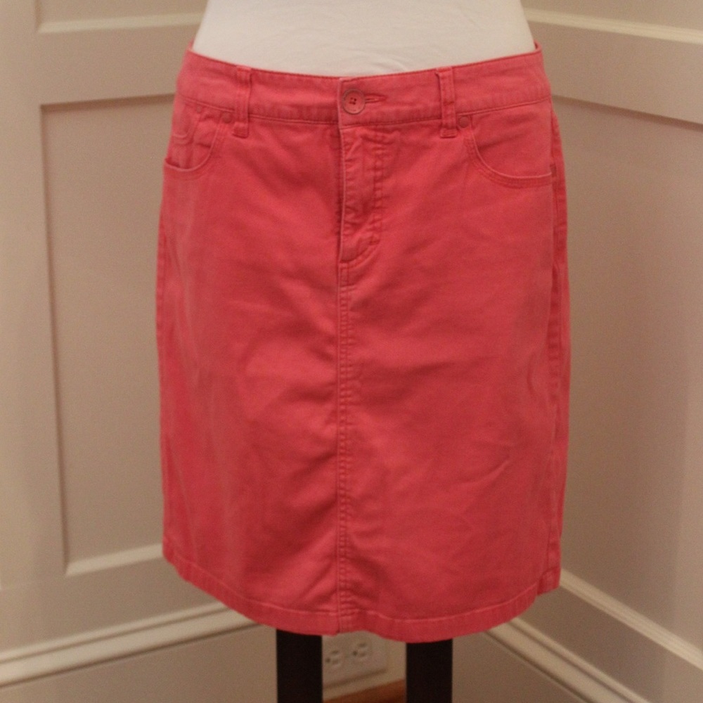 Peach Denim Skirt